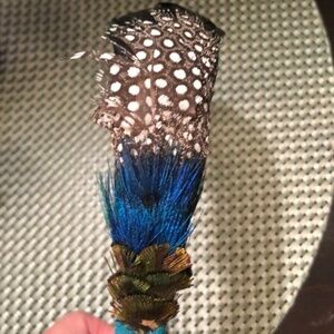 Turquoise and Suede Designer Headband